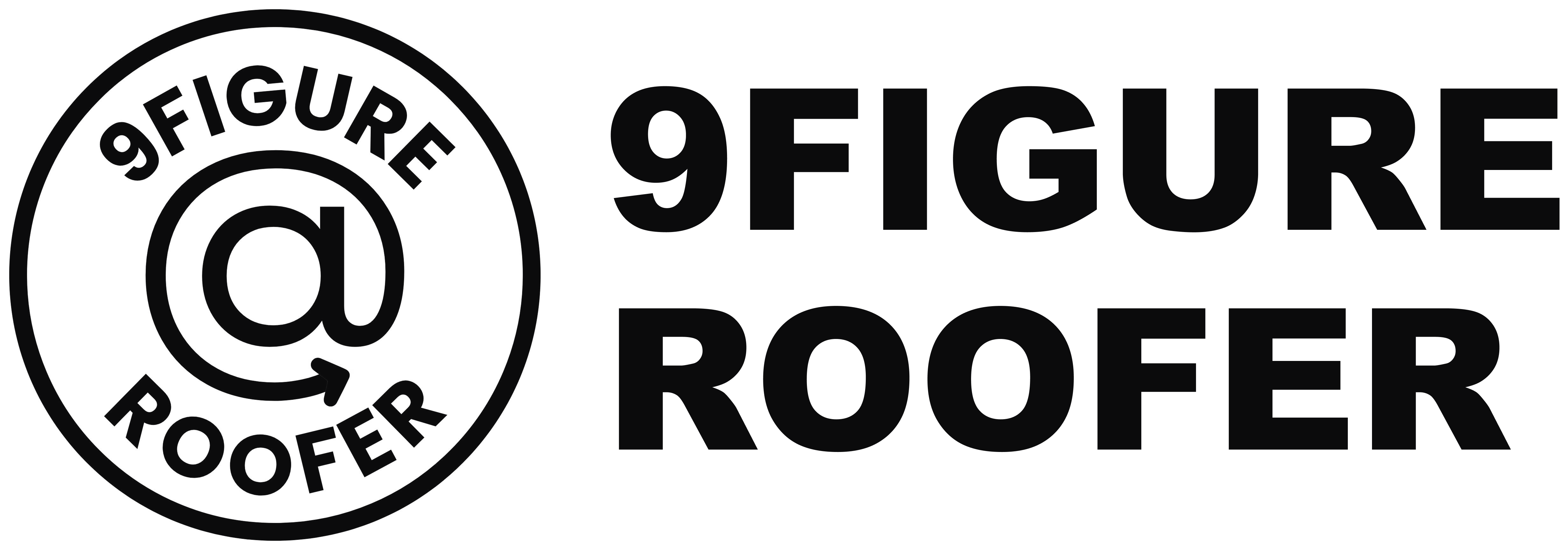 Ink black horizontal 9 Figure Roofer logo
